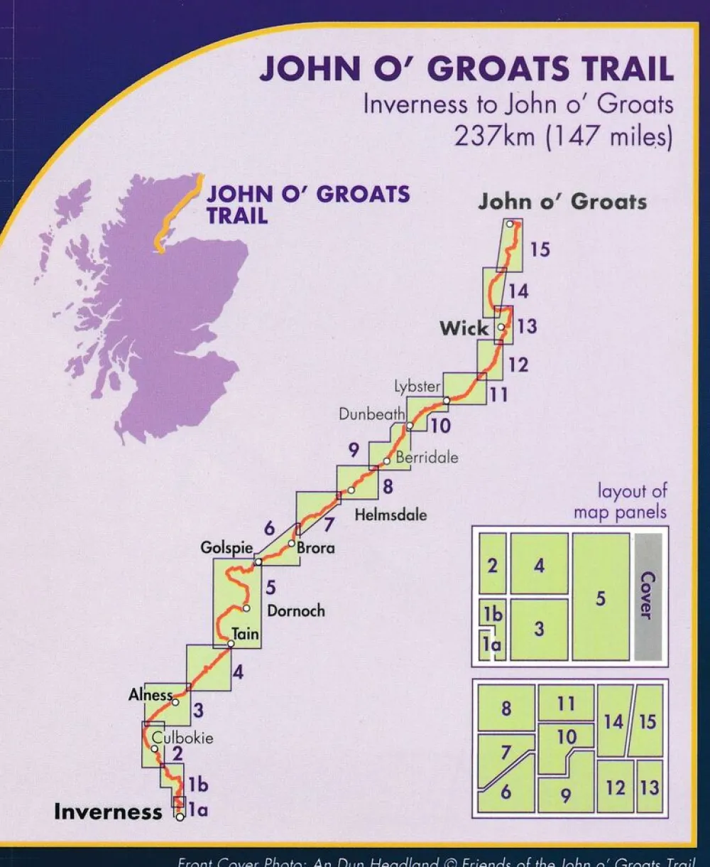 Harvey Maps Groot-Brittanië & Ierland|Wandelkaart XT40 John O'Groats Trail