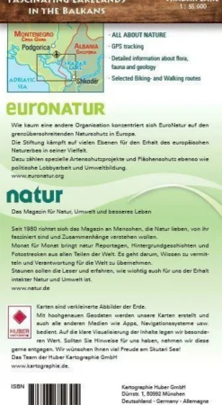 Huber Verlag Balkan, Griekenland & Cyprus|Natuur & wandelkaart Shkodermeer