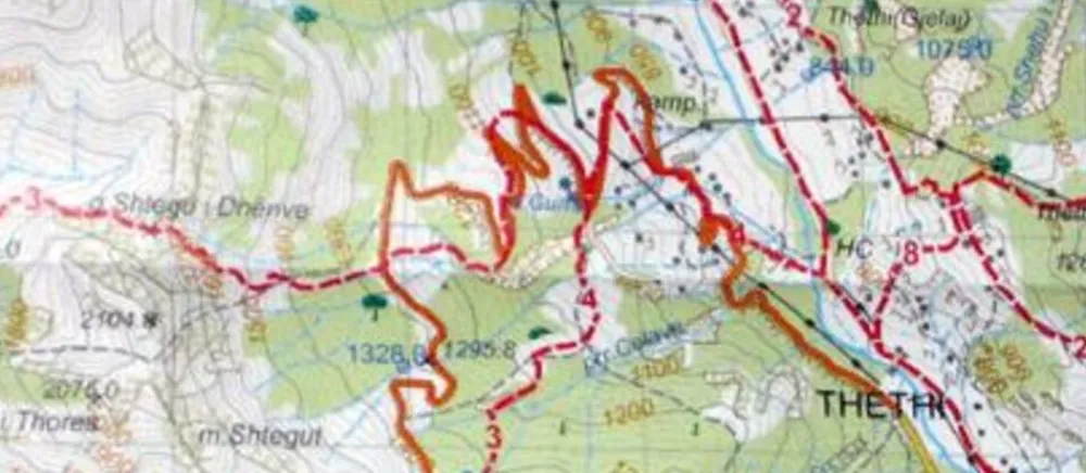 Huber Verlag Balkan, Griekenland & Cyprus|Wandelkaart Albanië Noord