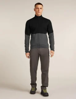 Heren Icebreaker Vesten|M Merino 400 RealFleece Descender LS Zip