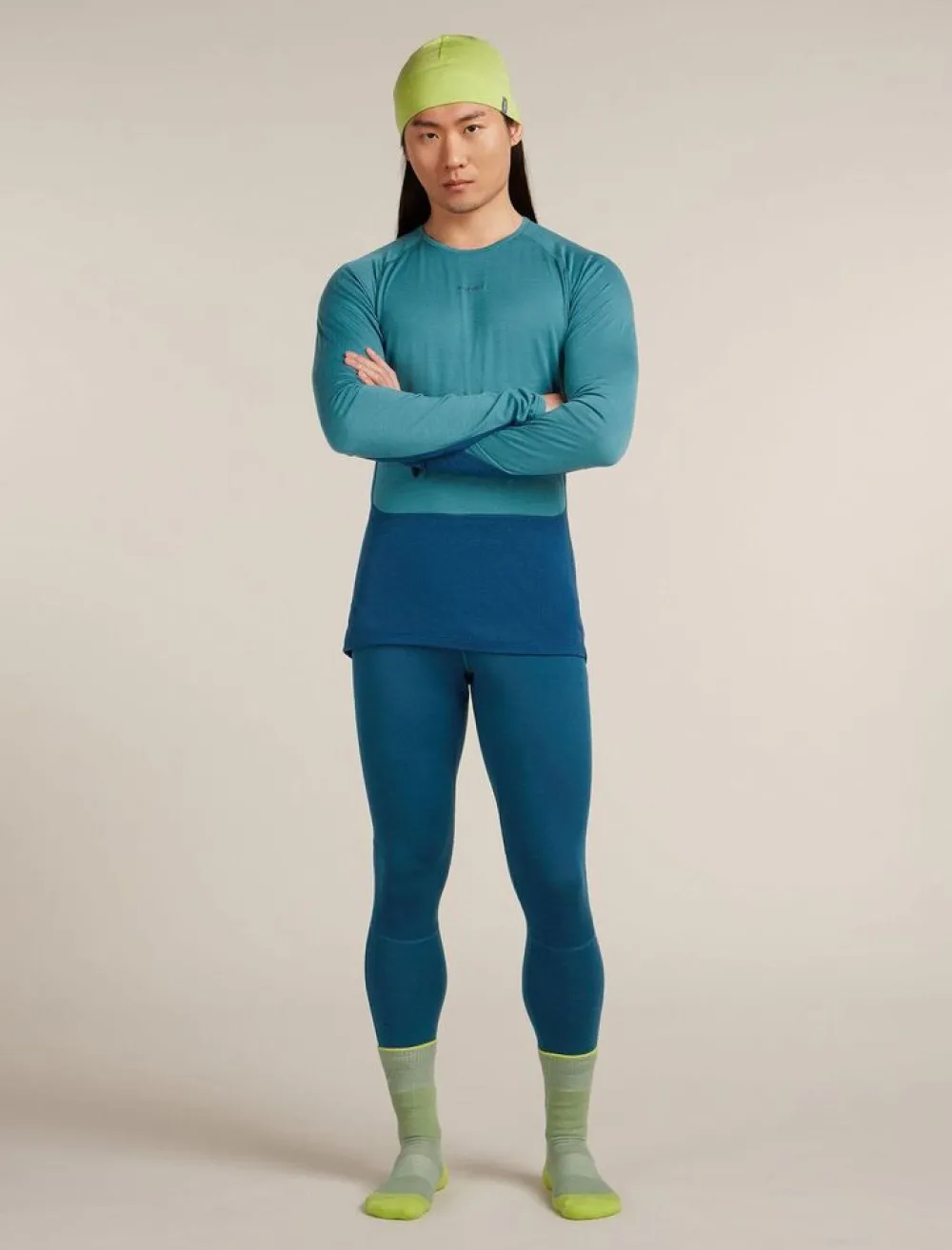 Heren Icebreaker Ondergoed Heren|M Merino 200 ZoneKnit LS Crewe