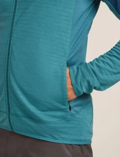 Heren Icebreaker Vesten|M Merino Blend 300 RealFleece Descender LS Zip