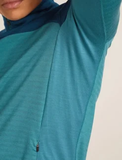 Heren Icebreaker Vesten|M Merino Blend 300 RealFleece Descender LS Zip