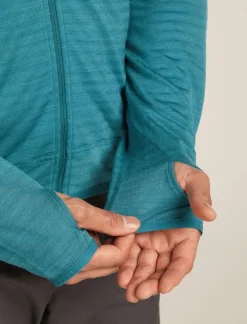 Heren Icebreaker Vesten|M Merino Blend 300 RealFleece Descender LS Zip