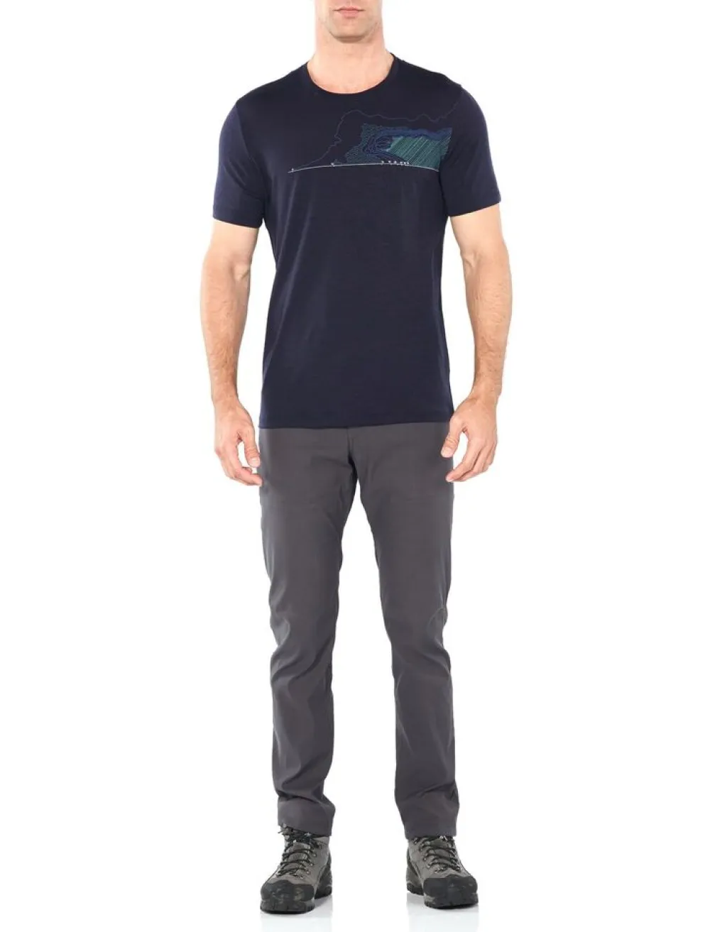 Heren Icebreaker Shirts Heren|Mens tech lite ss crewe glacial lines