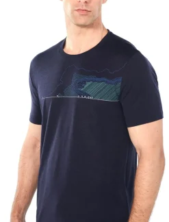 Heren Icebreaker Shirts Heren|Mens tech lite ss crewe glacial lines