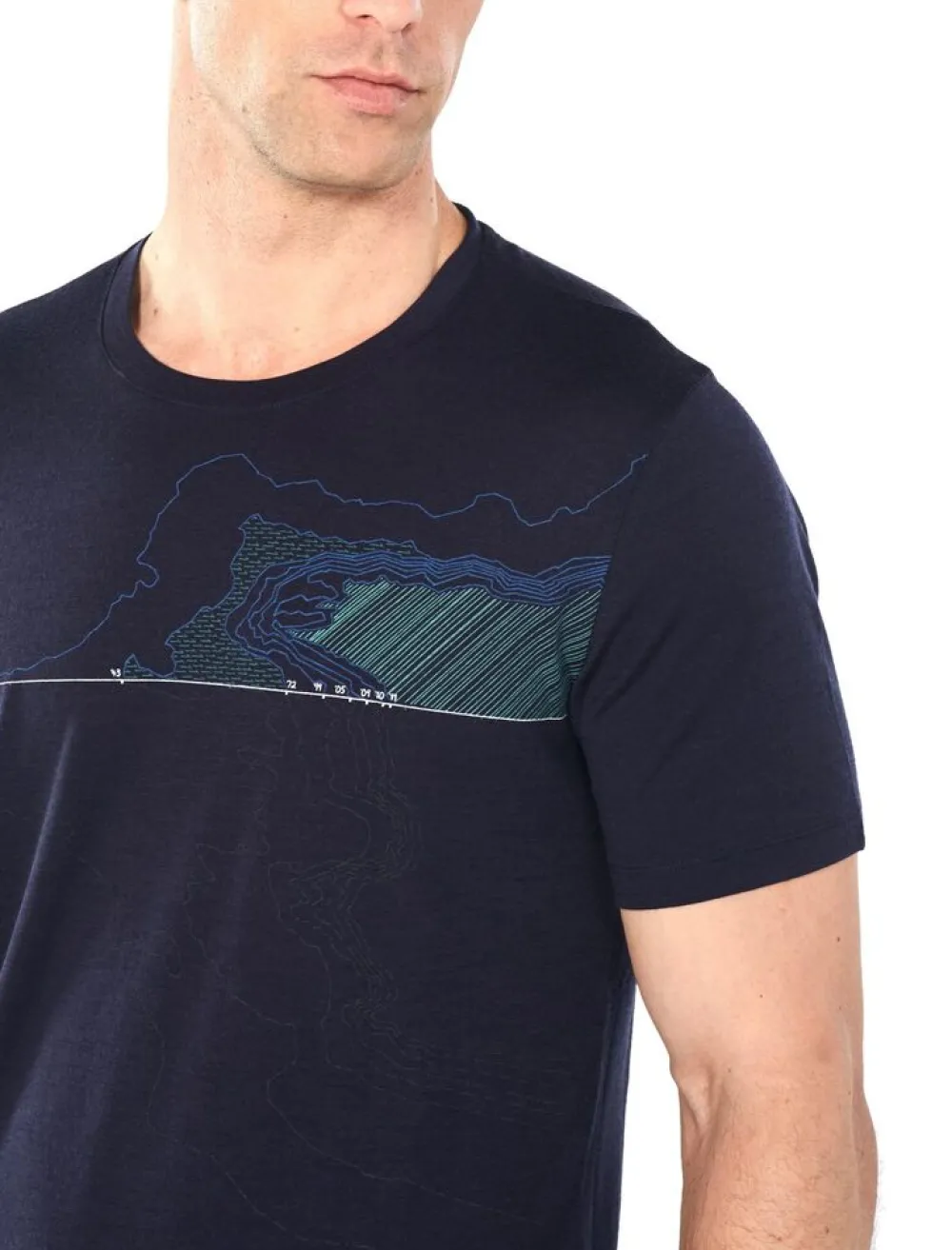 Heren Icebreaker Shirts Heren|Mens tech lite ss crewe glacial lines