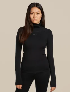 DAMES Icebreaker Truien|Ondergoed Dames|W 300 MerinoFine Polar LS Roll Neck