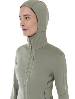 DAMES Icebreaker Vesten|W Merino 260 Quantum IV LS zip hoodie