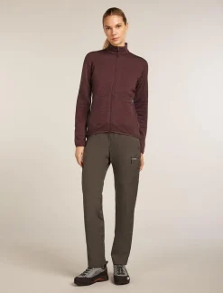 DAMES Icebreaker Vesten|W Merino 400 RealFleece Descender LS Zip