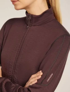 DAMES Icebreaker Vesten|W Merino 400 RealFleece Descender LS Zip