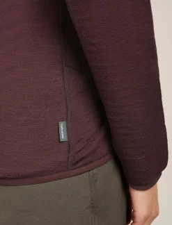 DAMES Icebreaker Vesten|W Merino 400 RealFleece Descender LS Zip