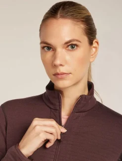 DAMES Icebreaker Vesten|W Merino 400 RealFleece Descender LS Zip