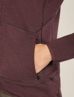 DAMES Icebreaker Vesten|W Merino 400 RealFleece Descender LS Zip