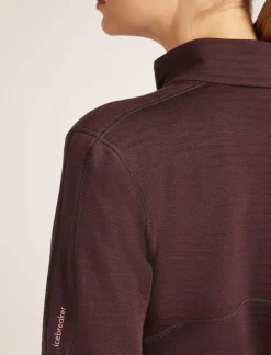 DAMES Icebreaker Vesten|W Merino 400 RealFleece Descender LS Zip