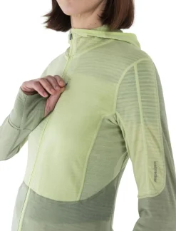 DAMES Icebreaker Vesten|W Merino 200 Realfleece Descender LS zip hoodie