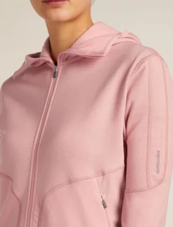 DAMES Icebreaker Vesten|W Merino 560 RealFleece Elemental LS Zip Hood
