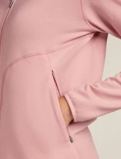 DAMES Icebreaker Vesten|W Merino 560 RealFleece Elemental LS Zip Hood