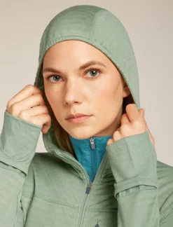 DAMES Icebreaker Vesten|W Merino Blend 300 RealFleece™ Descender LS Zip Ho