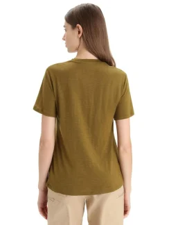 DAMES Icebreaker Shirts Dames|W merino linen SS tee