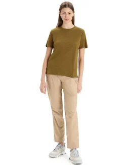 DAMES Icebreaker Shirts Dames|W merino linen SS tee