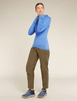 DAMES Icebreaker Vesten|W Merino Realfleece Descender LS Zip Hoodie