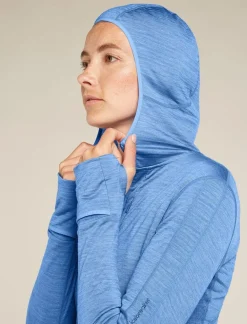 DAMES Icebreaker Vesten|W Merino Realfleece Descender LS Zip Hoodie