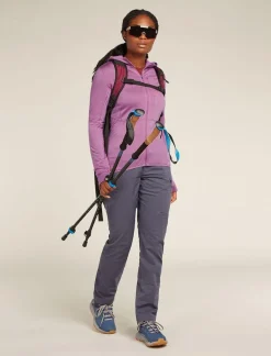 DAMES Icebreaker Vesten|W Merino Realfleece Descender LS Zip Hoodie