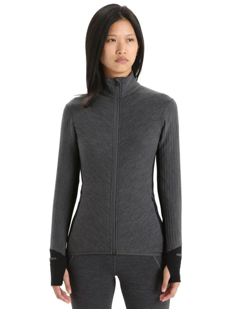 DAMES Icebreaker Vesten|wmns descender LS zip