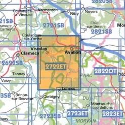 IGN Frankrijk|2722ET Avallon Vézelay