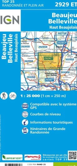 IGN Frankrijk|2929ET Beaujeu, Belleville