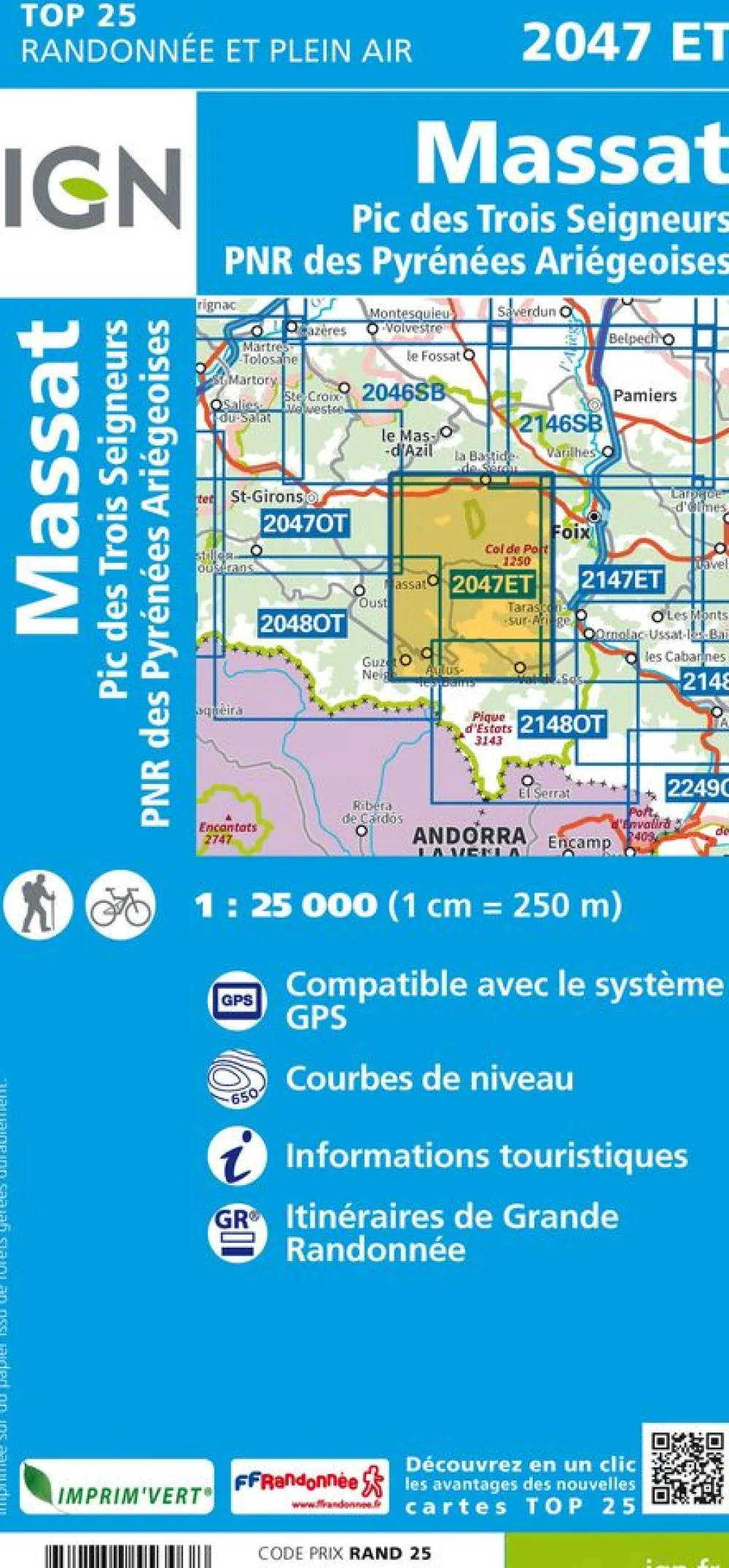 IGN Frankrijk|2047ET Massat Pic des Trois Seeurs