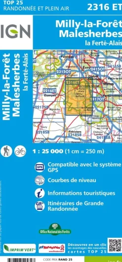 IGN Frankrijk|2316ET Milly-la-Forêt Malesherbes