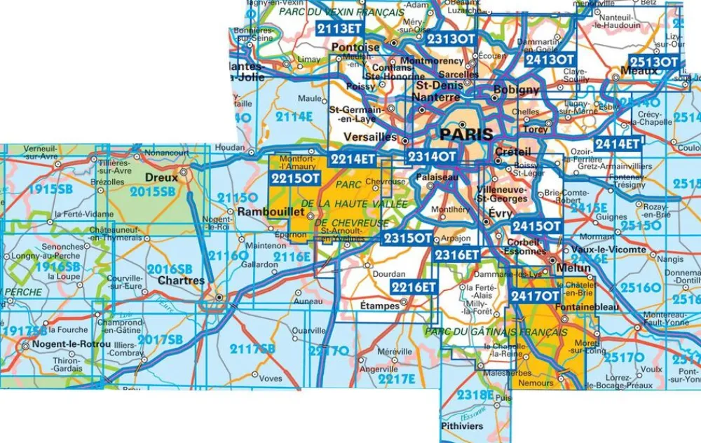 IGN Frankrijk|2316ET Milly-la-Forêt Malesherbes