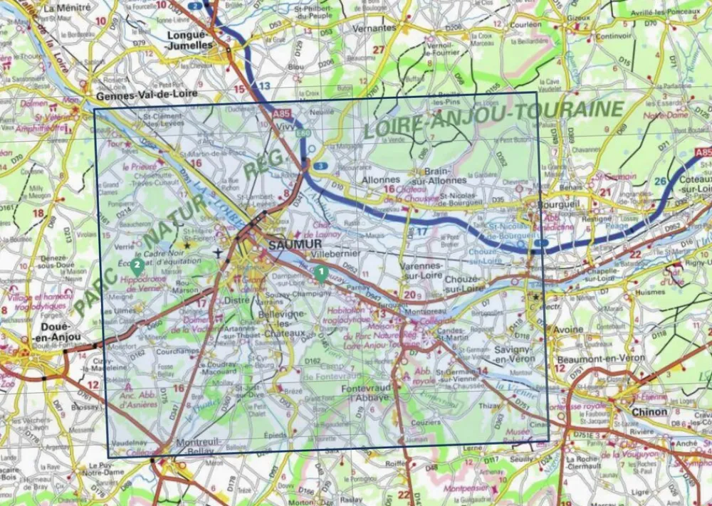 IGN Frankrijk|1623ET Saumur Bourgueil