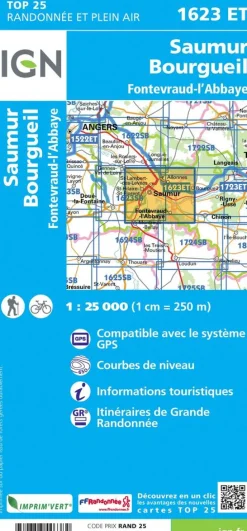 IGN Frankrijk|1623ET Saumur Bourgueil