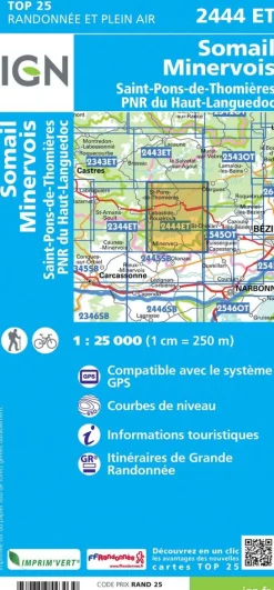 IGN Frankrijk|2444ET Somail Minervois