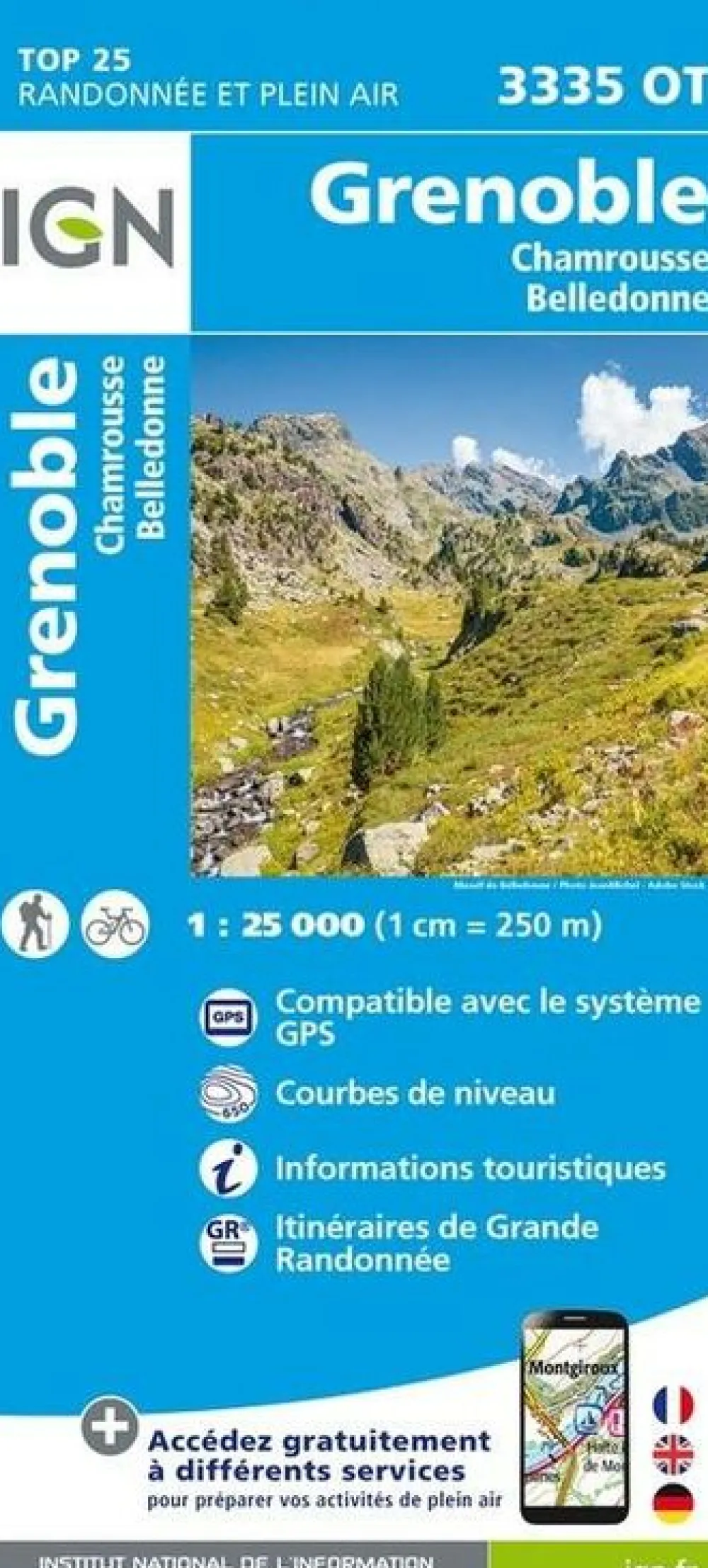 IGN Frankrijk|Grenoble-Chamrousse-Belledonne 3335 OT 1:25.000