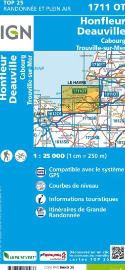 IGN Frankrijk|Honfleur/Deauville/Cabourg 1711OT