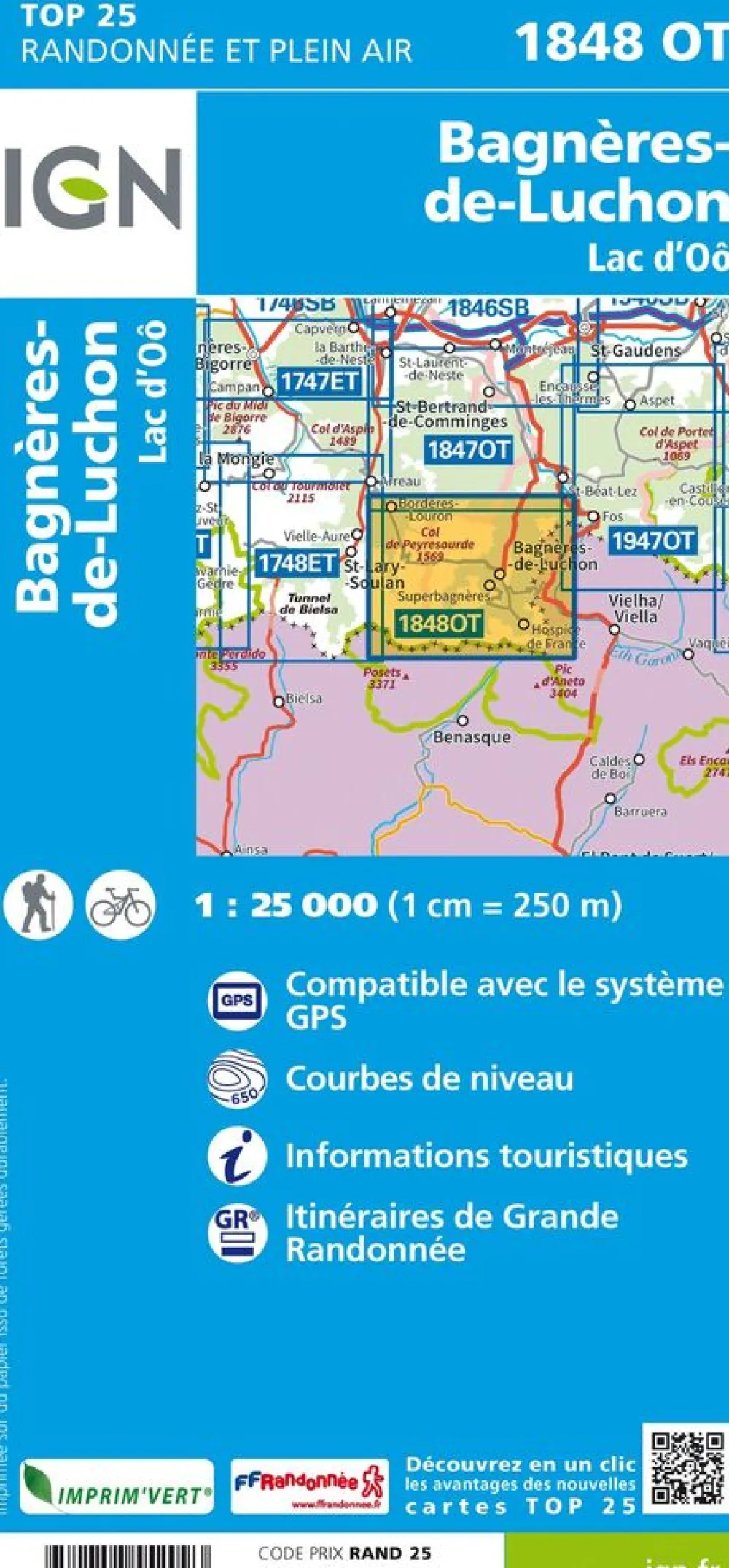 IGN Spanje & Portugal|1848OT Bagnères-de-Luchon
