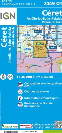 IGN Frankrijk|2449OT Céret Amélie-les-Bains-Palalda