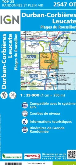 IGN Frankrijk|2547OT Durban-Corbières