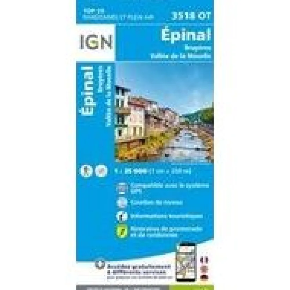 IGN Frankrijk|3518OT Epinal Bruyeres Valle de la Mosell