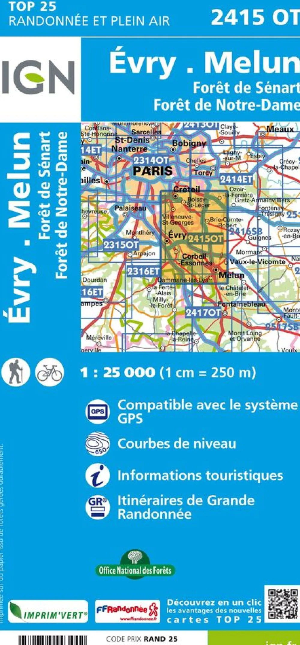 IGN Frankrijk|2415OT Evry Melun Forêt Sénart