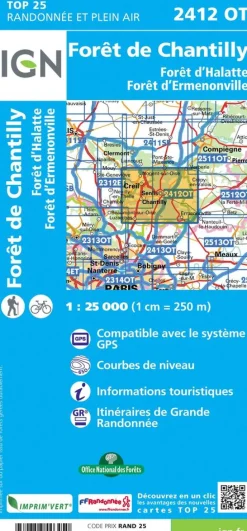 IGN Frankrijk|2412OT Forêt de Chantilly d'Halatte