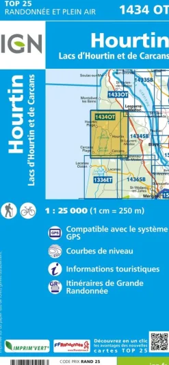 IGN Frankrijk|1434OT Hourtin Lacs d'Hourtin