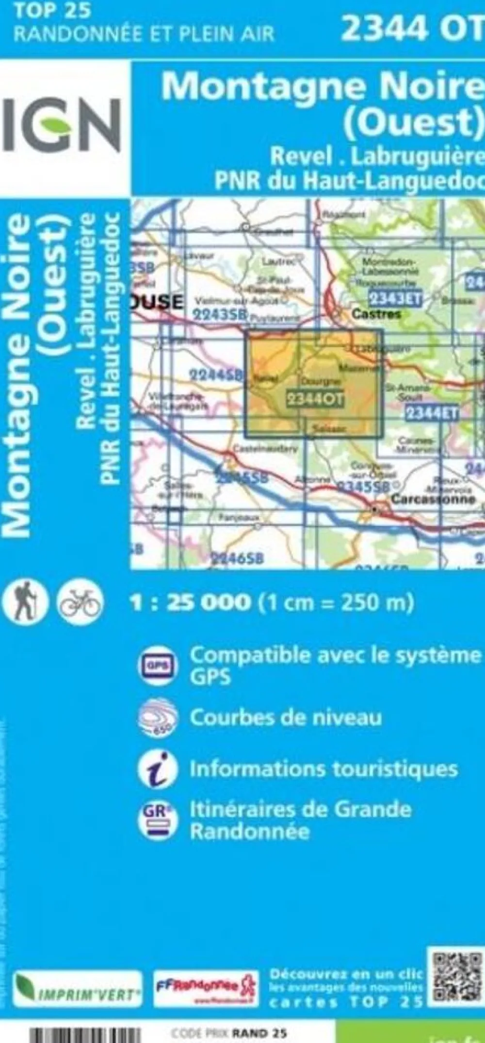 IGN Frankrijk|2344OT Montagne Noire (Ouest)