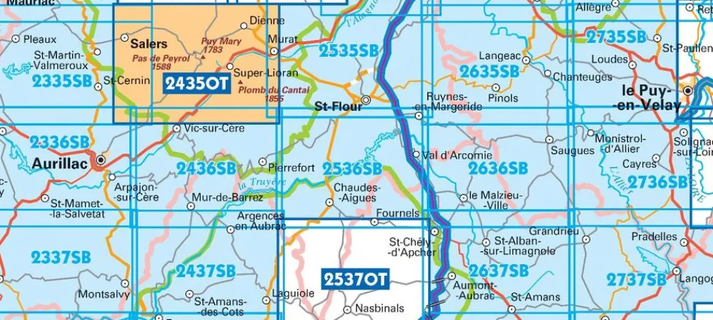 IGN Frankrijk|2537OT Nasbinals Monts d'Aubrac