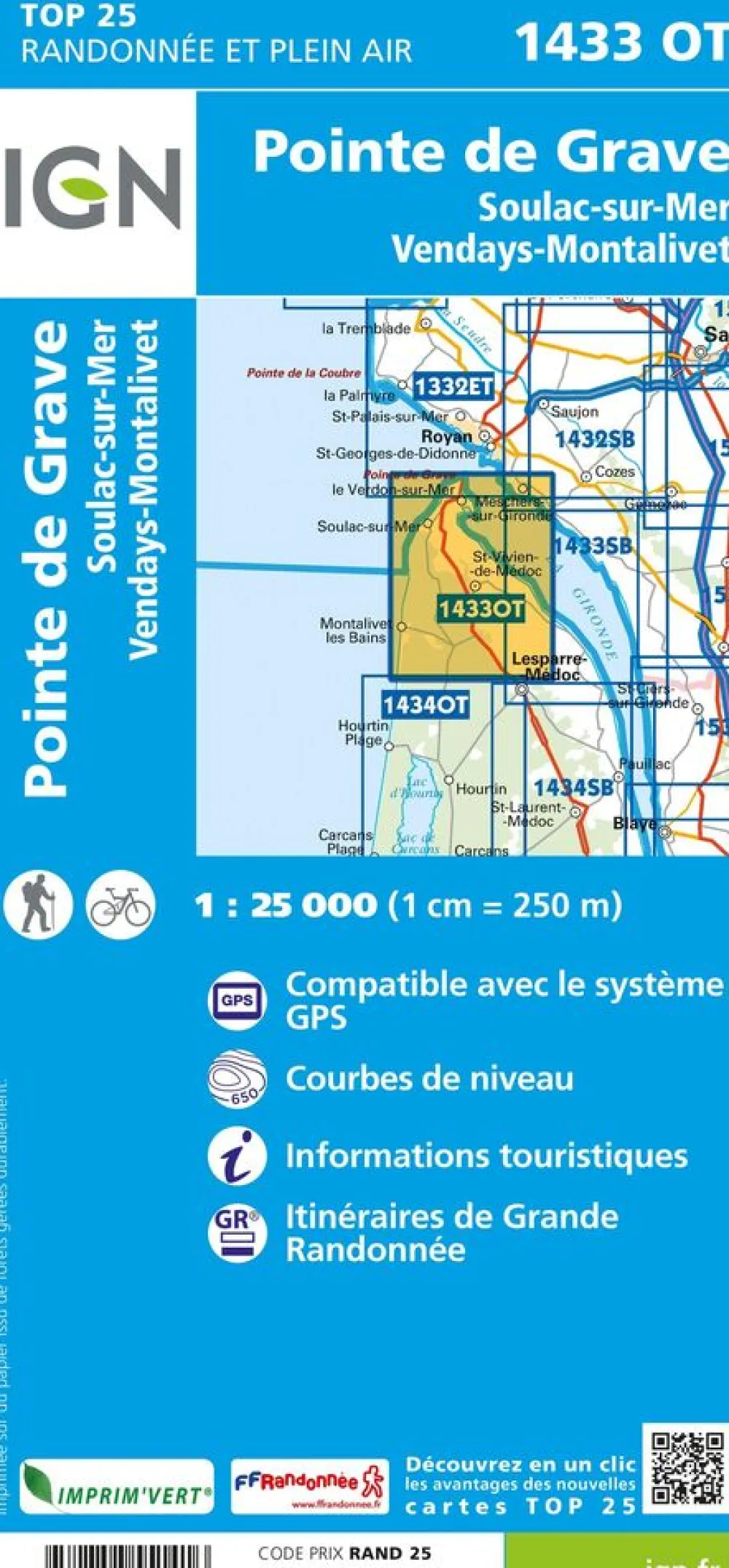 IGN Frankrijk|1433OT Pointe Grave Soulac-sur-Mer