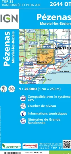 IGN Frankrijk|2644OT Pézenas Murviel-lès-Béziers